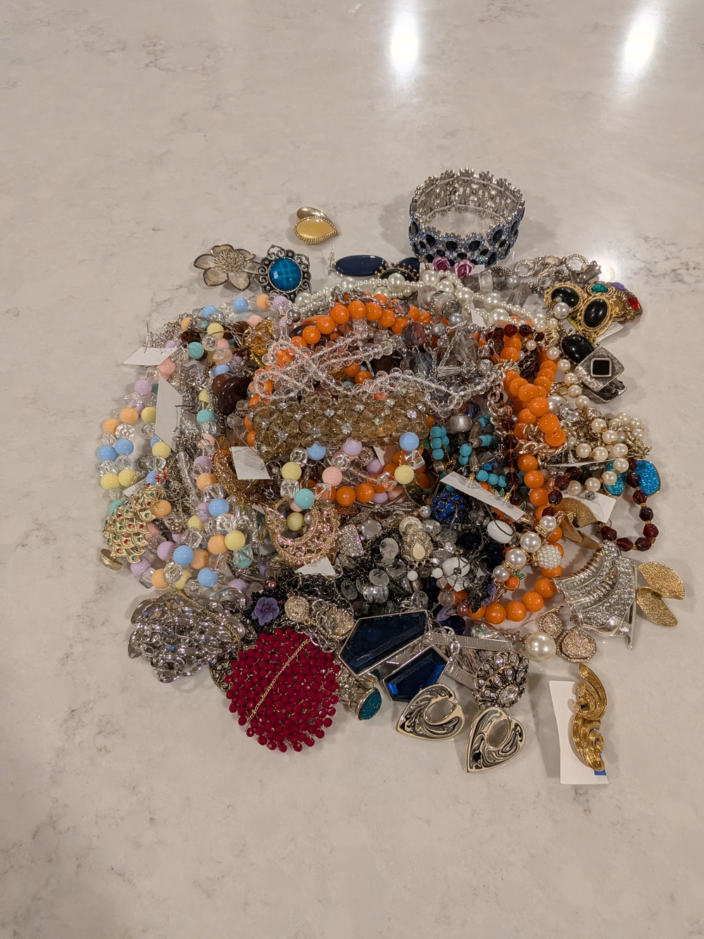 Mixed Color Women's Fashion Jewelry Lot - Assorted Beaded Necklaces & Bracelets